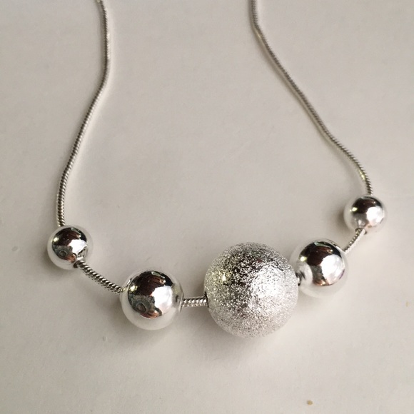 New! Sterling Silver Beaded Necklace - Picture 6 of 9
